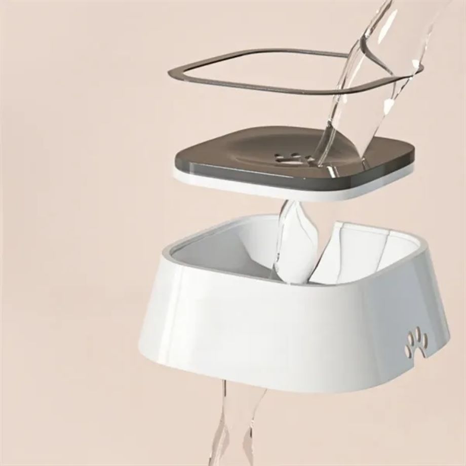 No-Spill Slow Water Feeder Bowl For Dogs And Cats With Float 1