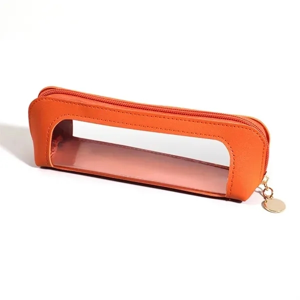 PU Leather Transparent Pencil Case 4