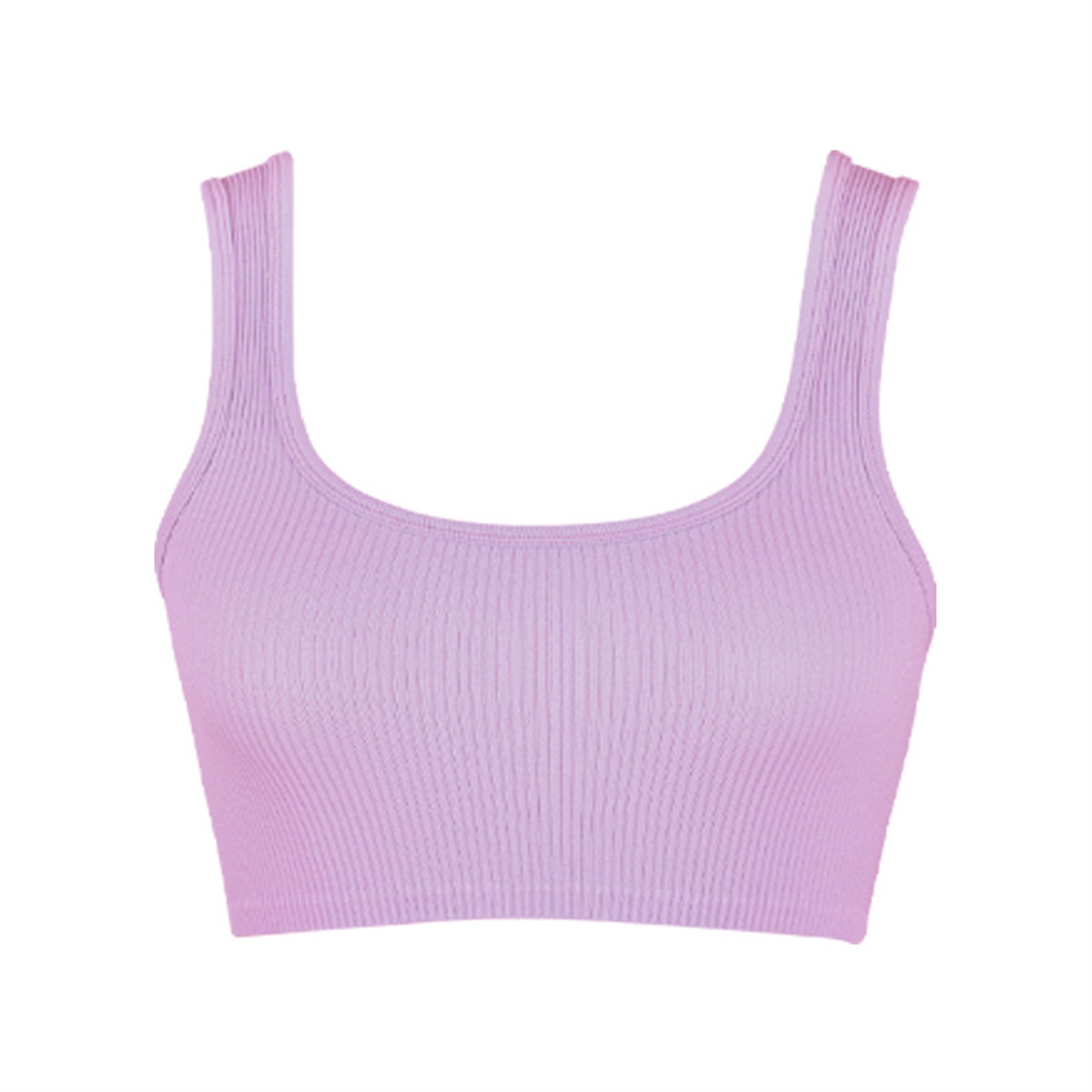 Womens Ribbed Longline Sports Bra 2