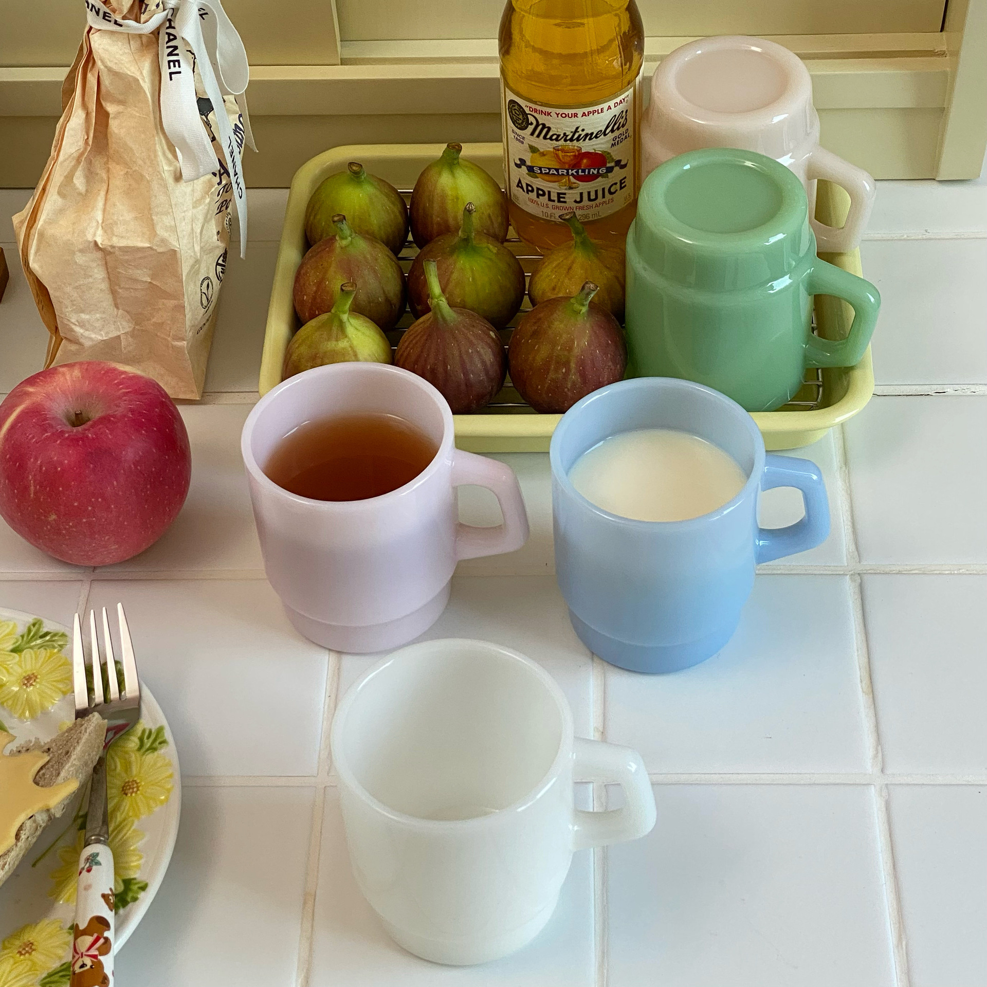 Coloured Stackable Glass Mug 9