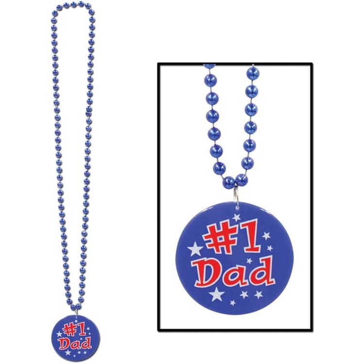 #1 Dad Medallions - Blue 33" 1