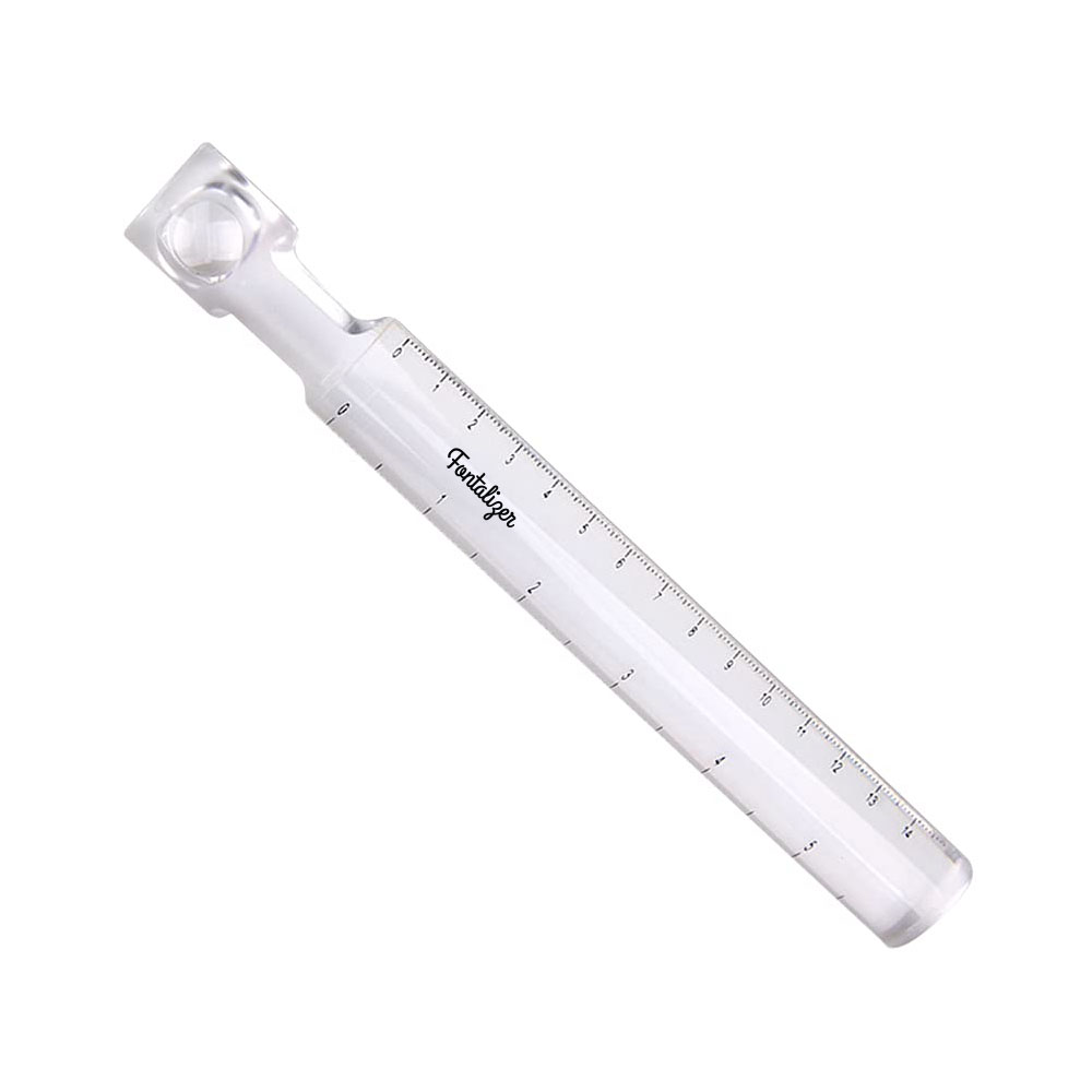 Acrylic Clear Ruler with Magnifier – 6" / 15cm Dual Measurement 14