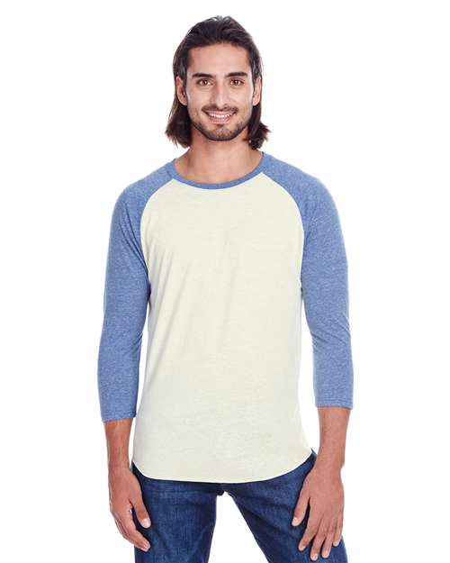 Unisex Triblend Three-Quarter Sleeve Raglan T-Shirt - 302G 3