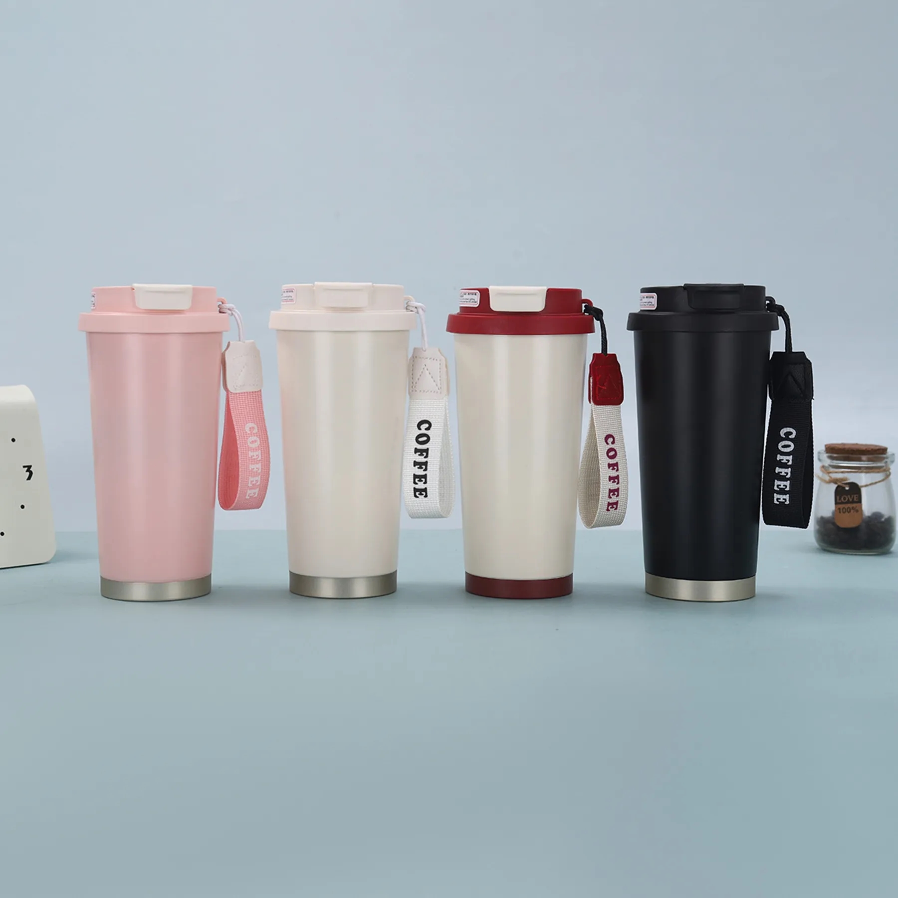 17 Oz. Stainless Steel Double Wall Travel Mug with Rope 4
