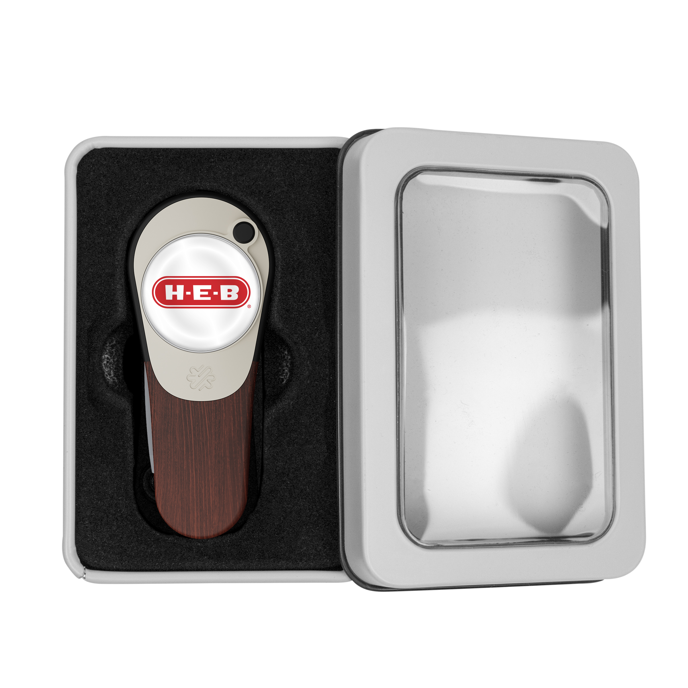 Pitchfix Woodie Golf Divot Repair Tool in Window Tin 12