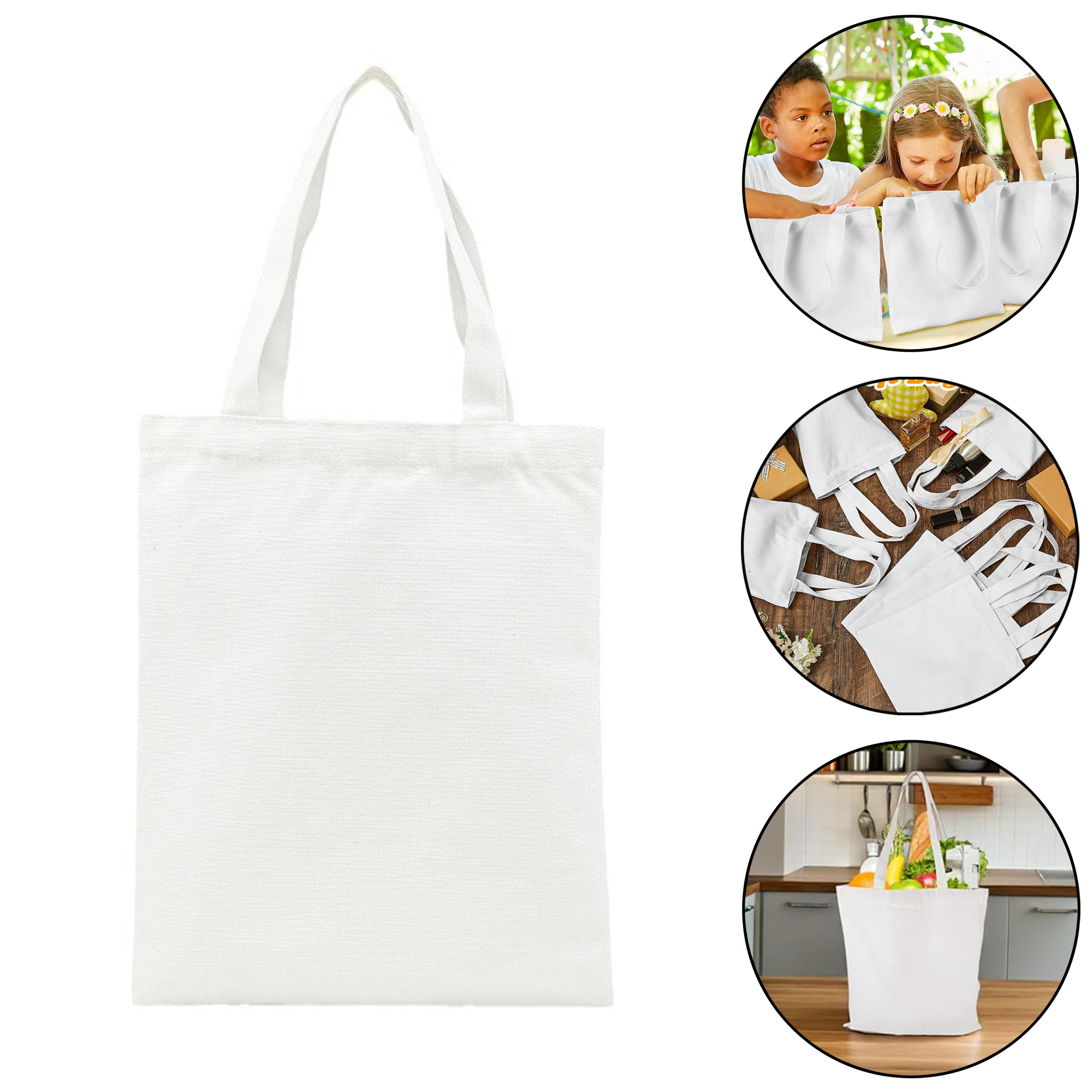 Portable Handheld Canvas Tote Bag Large Capacity Corporate Event Gift Promotional Advertising., custom tote bag with logo imprint 3