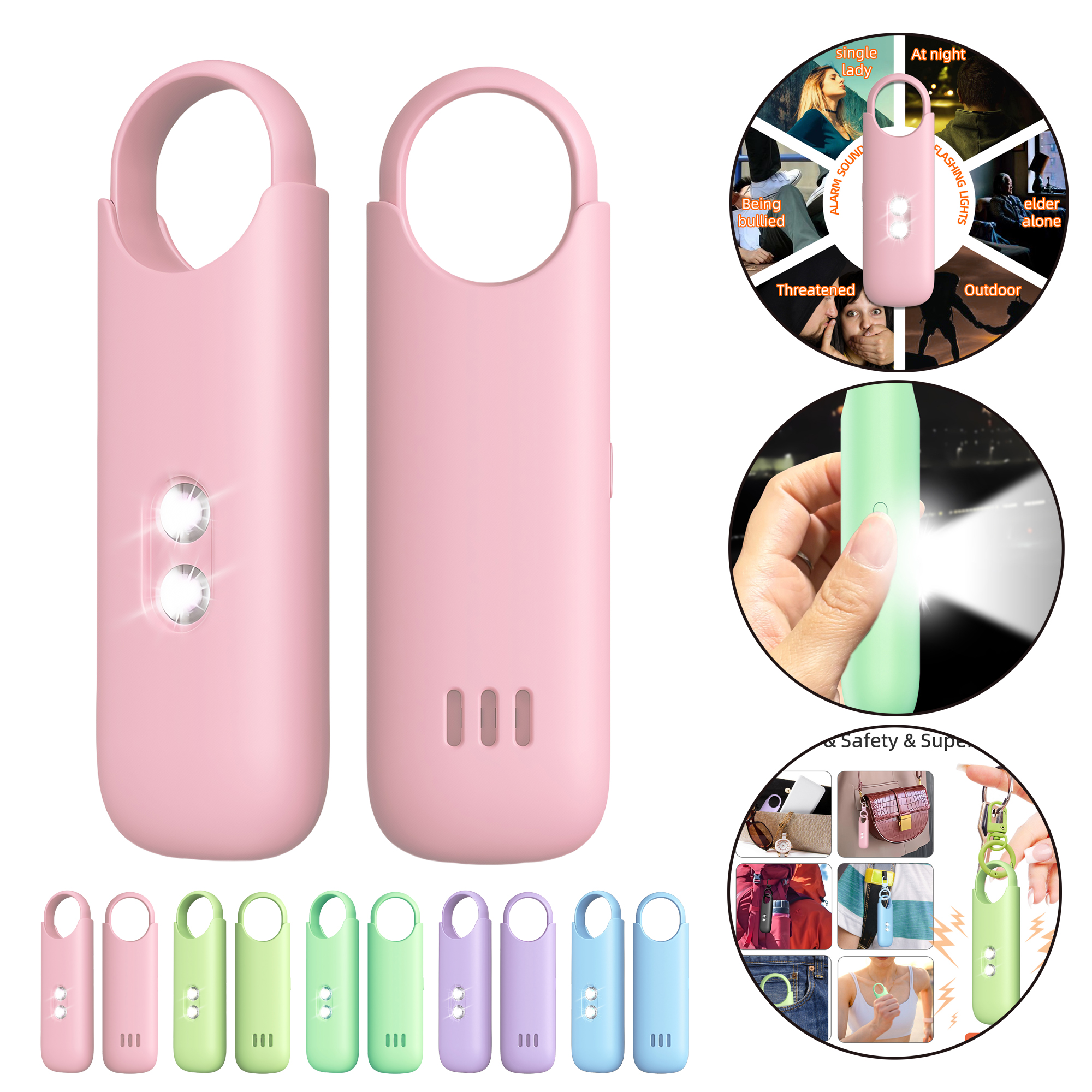 Rechargeable Personal Alarm with Dual Strobe Light 4
