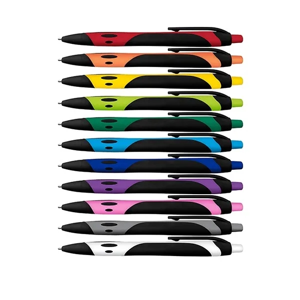 Sport Soft Touch Rubberized Hybrid Gel Pen - Black Ink 12