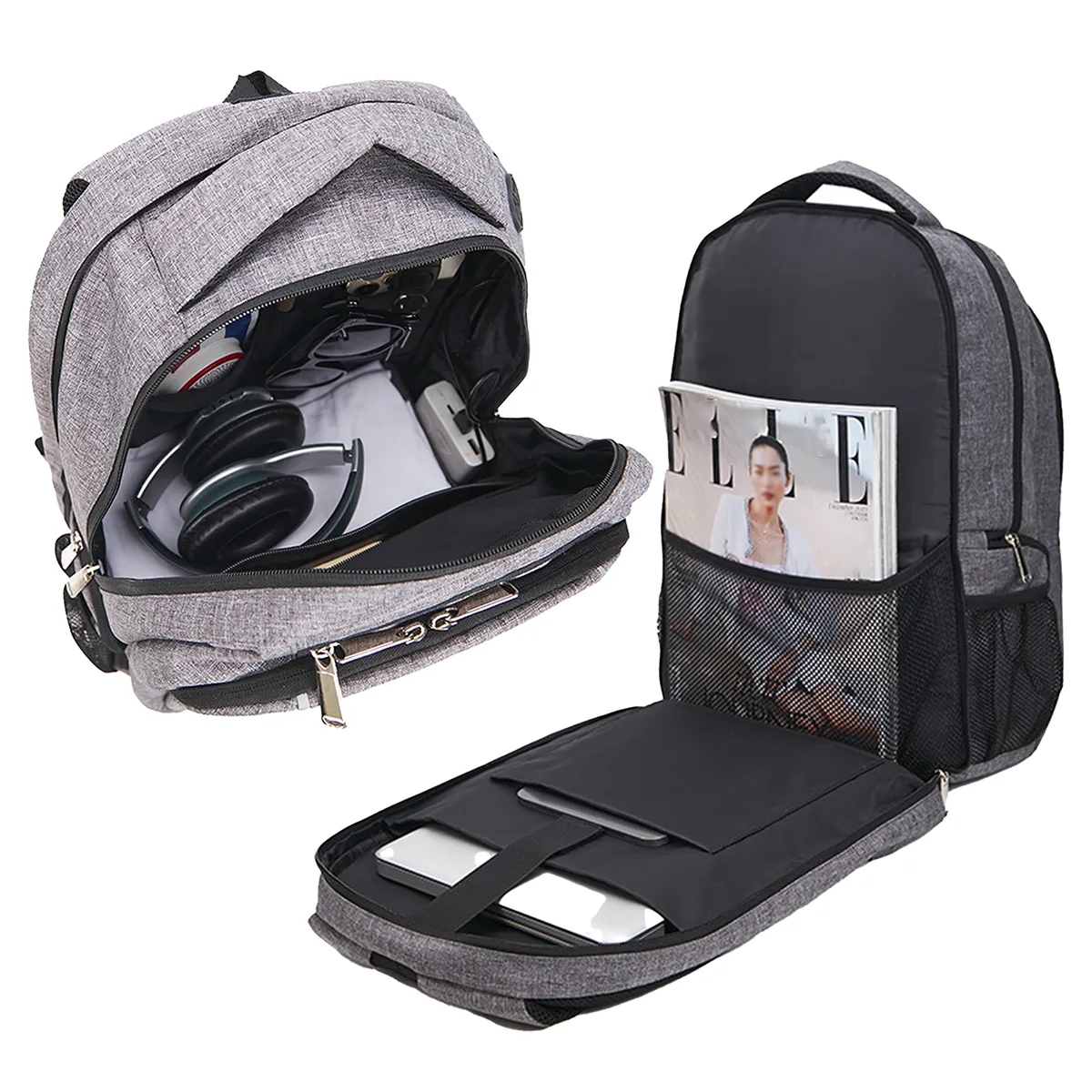 Business Hiking Travel Backpack with USB Charging Port 8