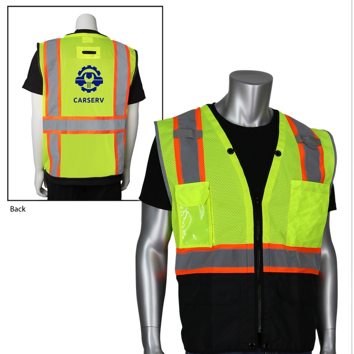 Two-Tone 11 Pocket Tech-Ready Mesh Surveyors Vest 6