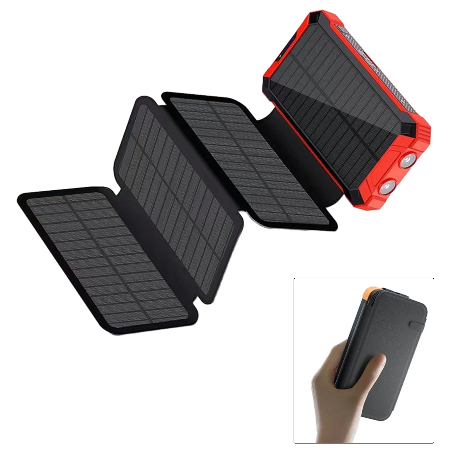 Four Panel High Capacity Foldable Solar Power Bank(20000Mah) 3