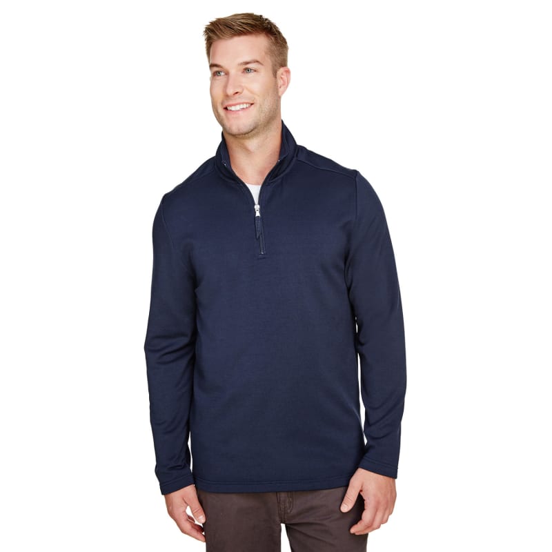 UltraClub Men's Coastal Pique Fleece Quarter-Zip 4