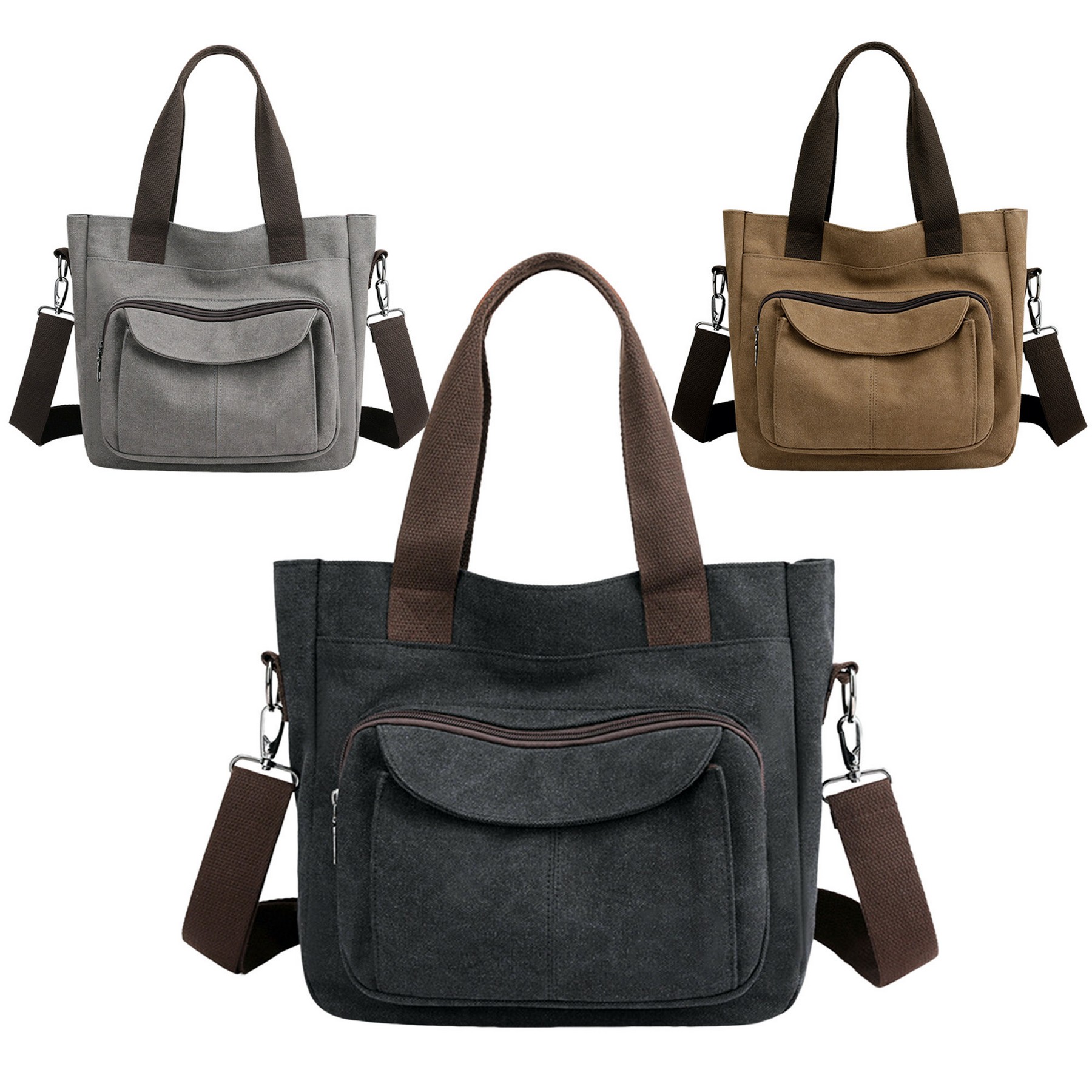 Retro Canvas Tote Bag W/Strap 3