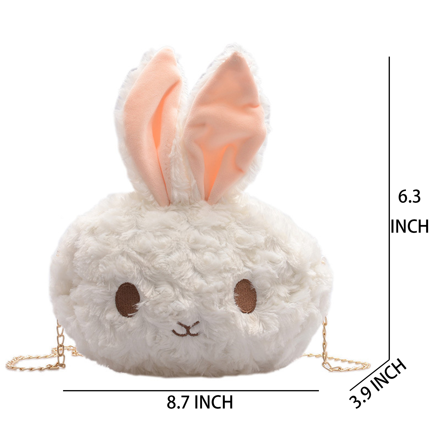 Cotton Cute plush bunny shoulder cross-body bag 2