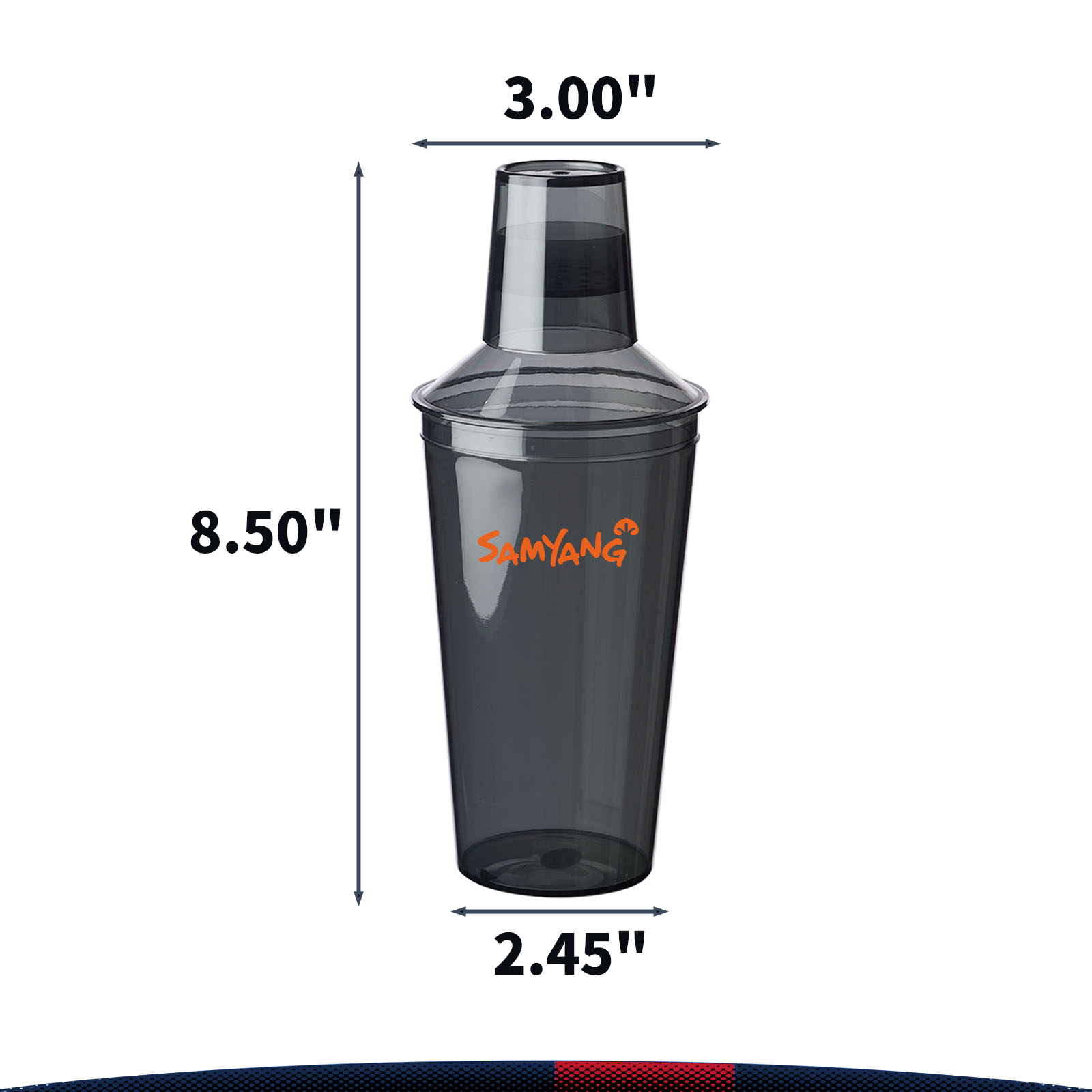 17 oz. portable Plastic Cocktail Shaker 2
