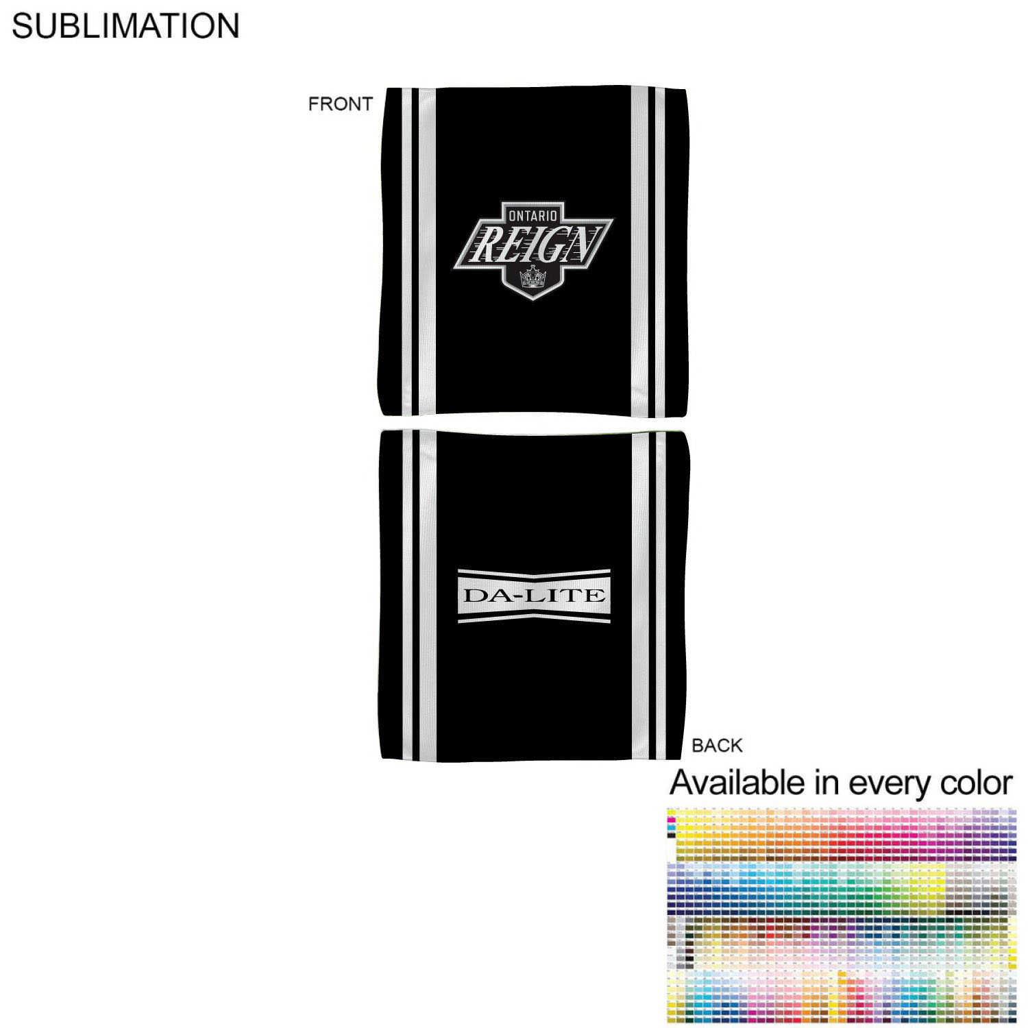 Colored Sublimated Rally, Skate Towels with Jersey stripes, 12x12, Sublimated Edge to Edge 2 sides 3