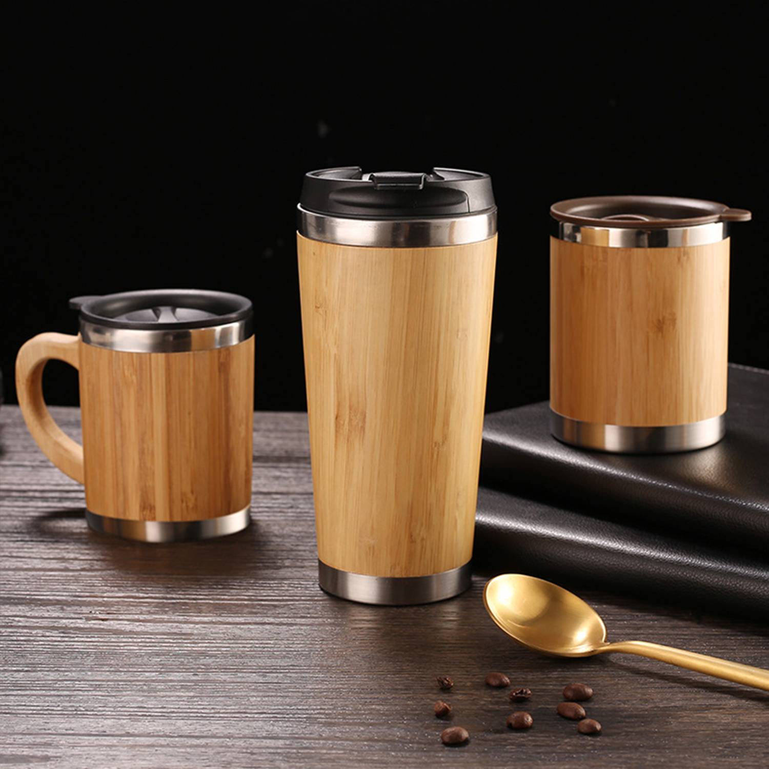 17OZ Car Mounted Portable Bamboo Shell Cup 4