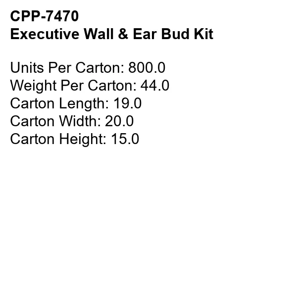 Executive Wall & Ear Bud Kit 20
