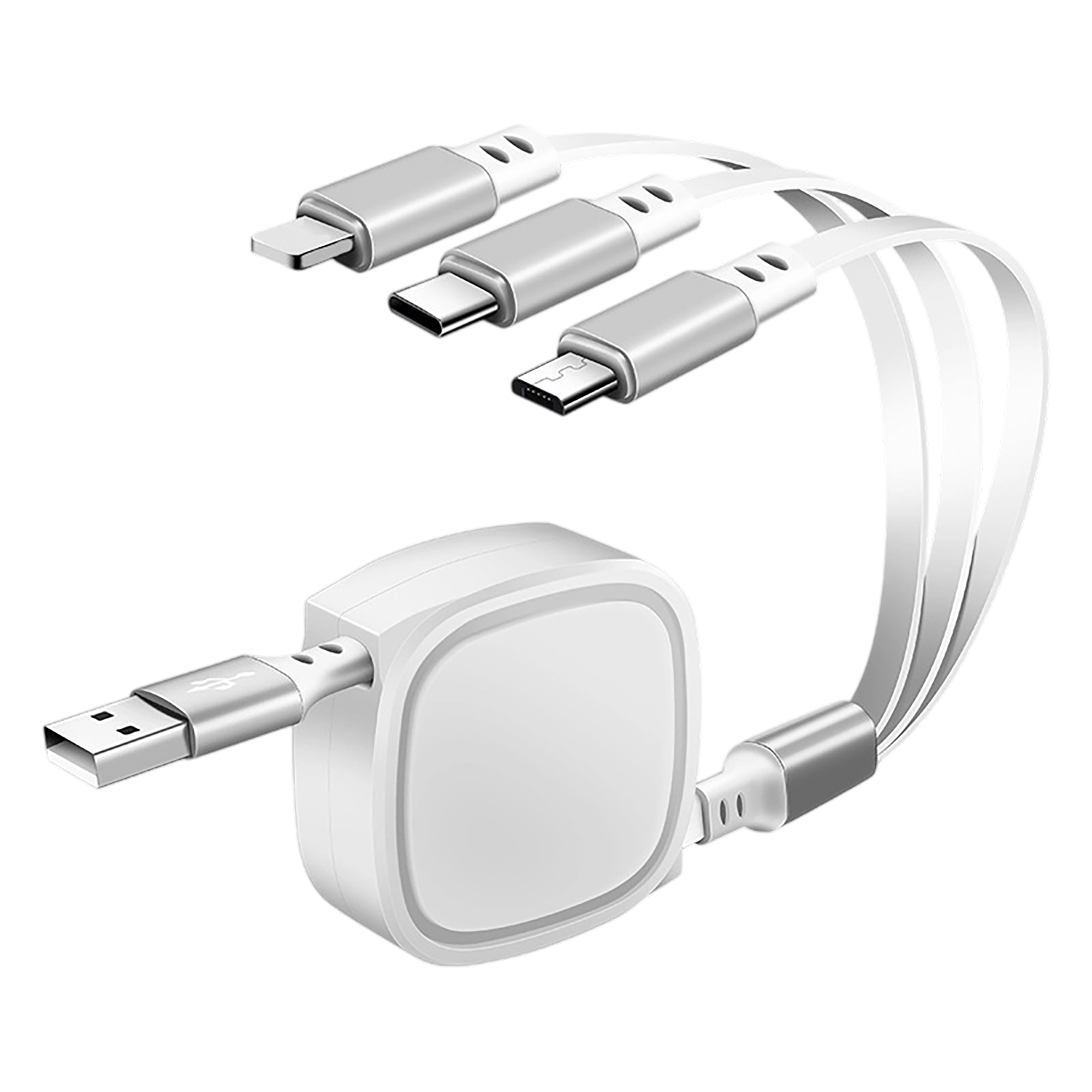 Full Color Stretchable 3" 1 Charging Cable Compact Travel Adapter 4
