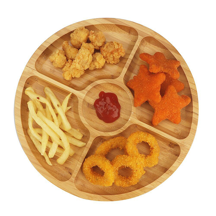 Bamboo Separation Plates Serving Tray 4