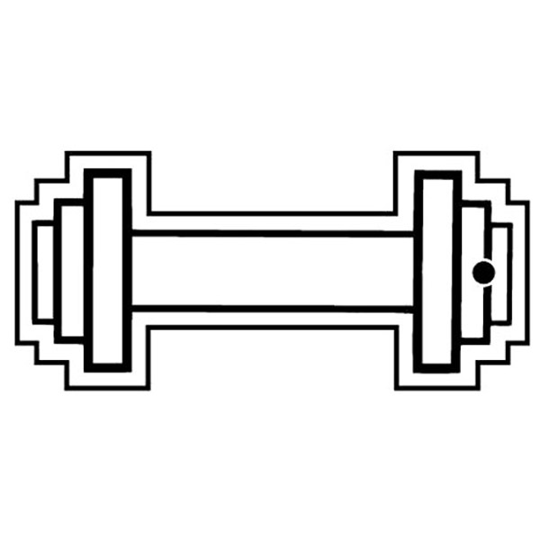 Barbell 2 Key Tag (Spot Color) 1