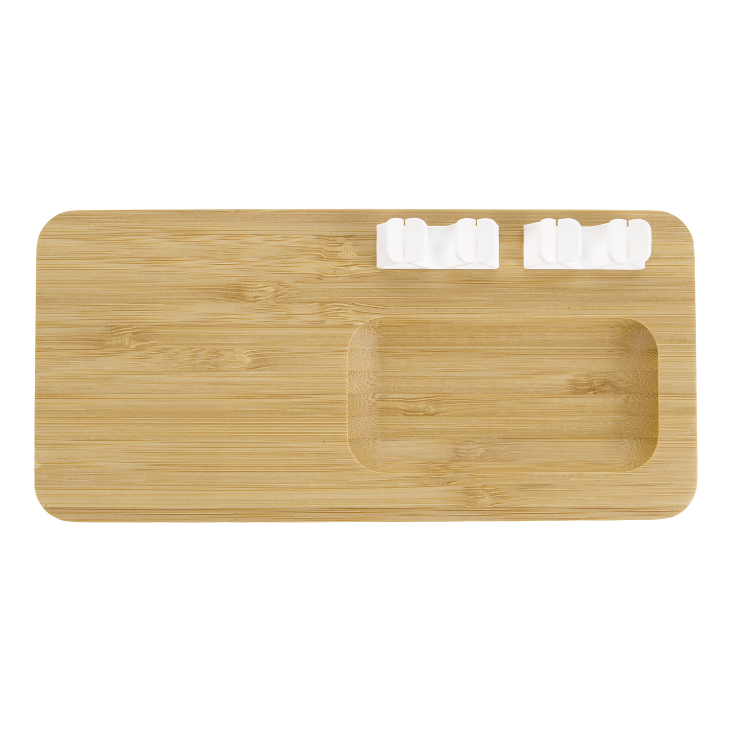 Bamboo 10W Wireless Charging Pad with Cable Organizer