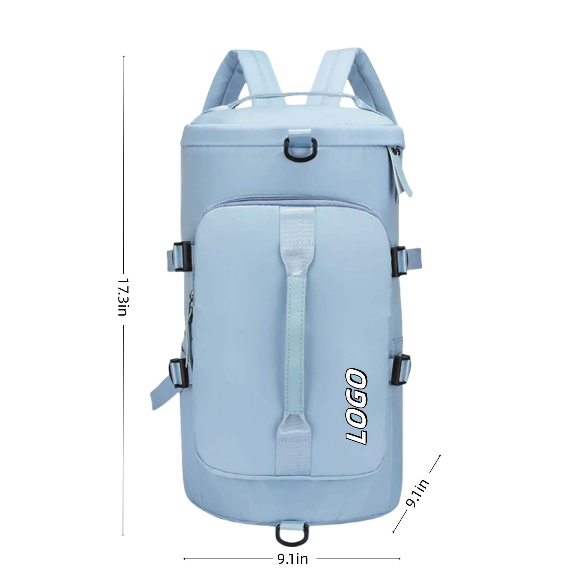 Women's Gym Bag Multifunctional Backpack w/ Shoe Compartment 2