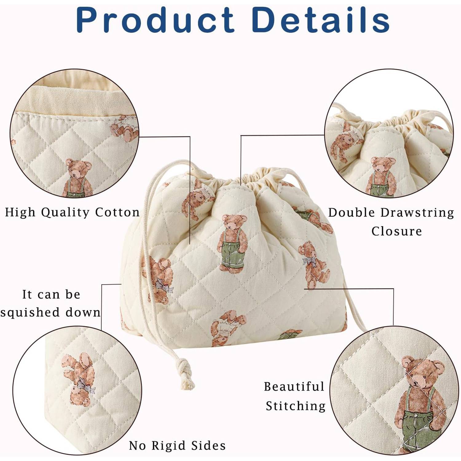 Compact Cotton Cosmetic Bag 10