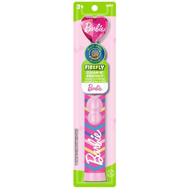 Kid's Clean N' Protect Barbie Power Toothbrush with Cap - 1 Ct 2