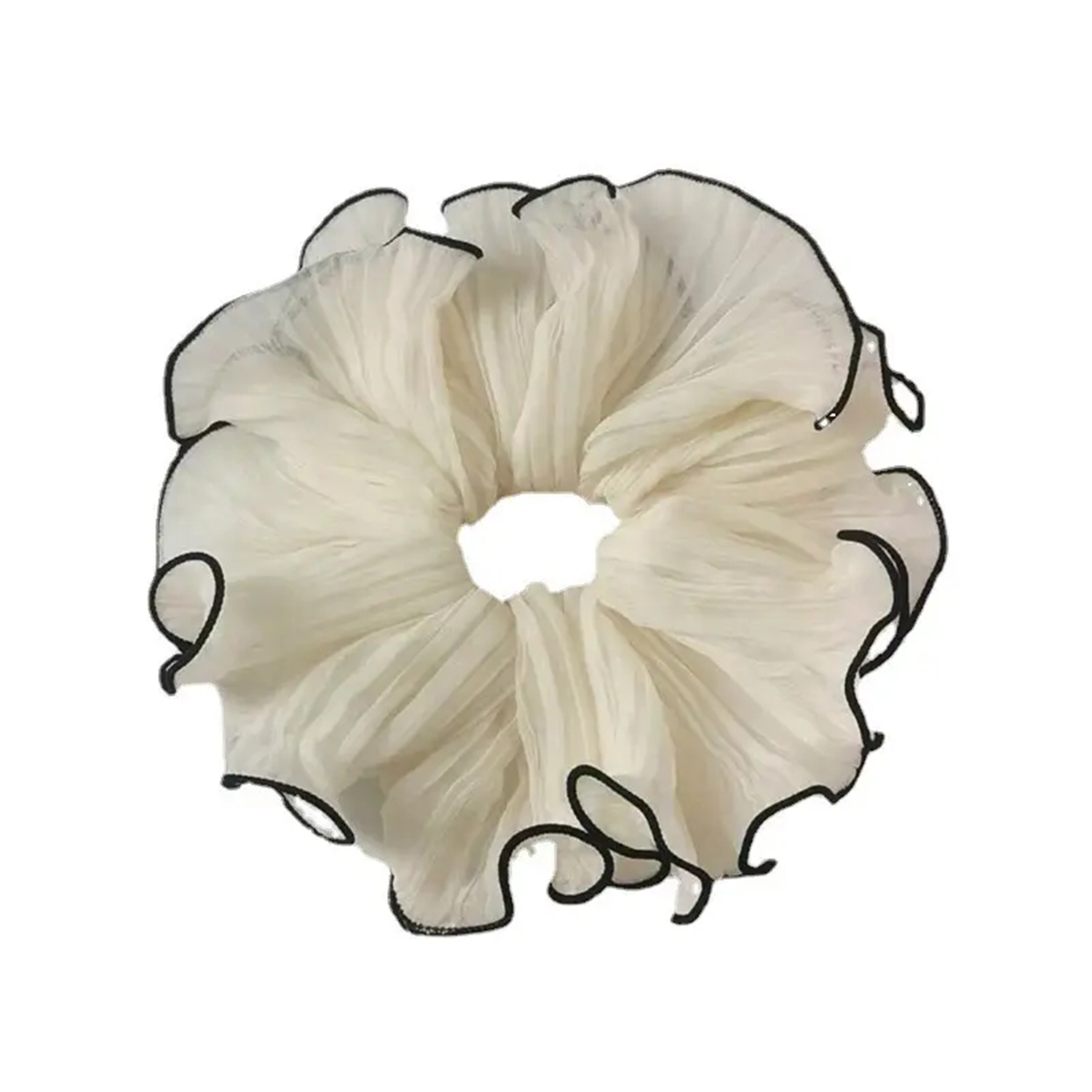 Cute Wavy Lace Flocked Hair Circle Ball Head Tie 2