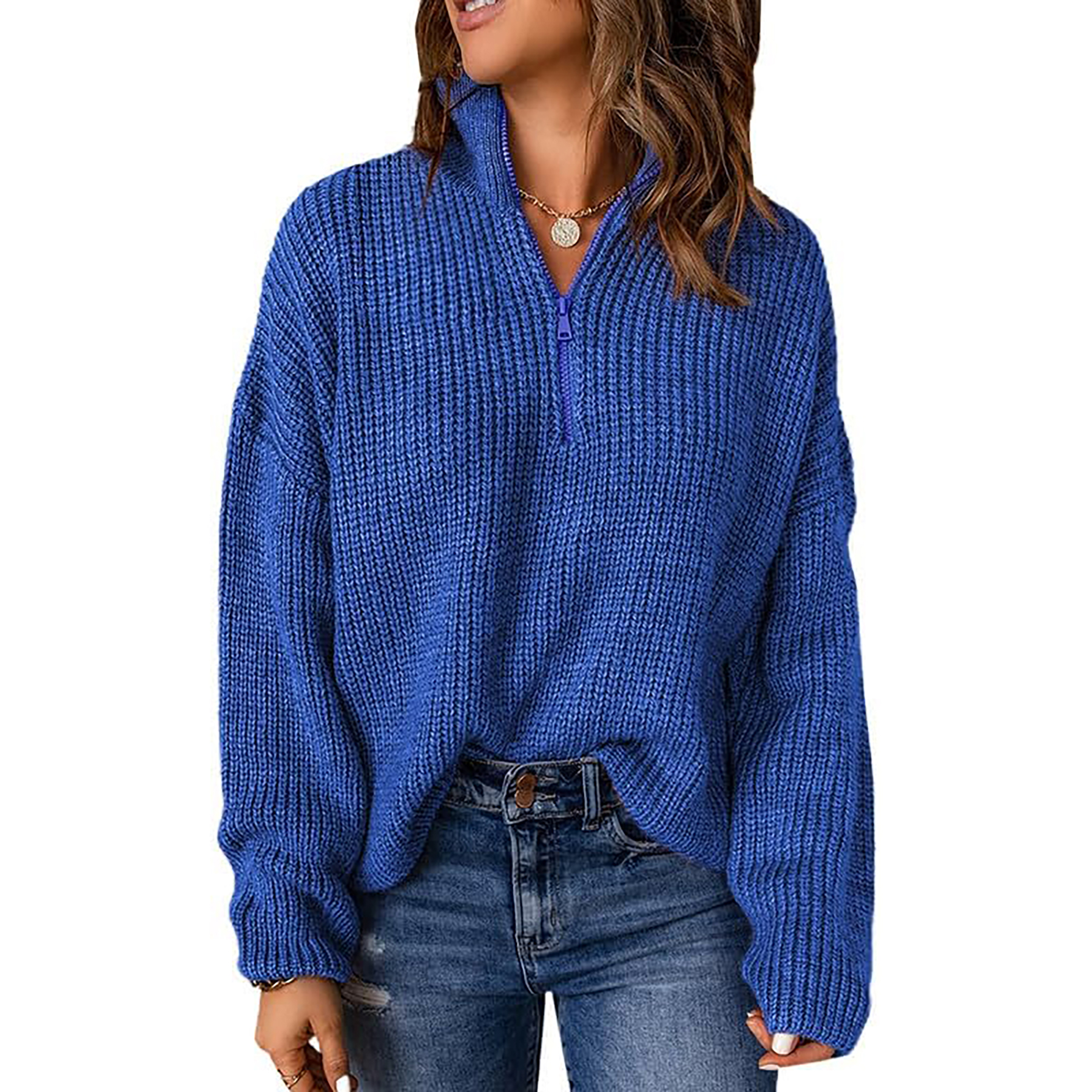 Women's 1/4 Zip Pullover Sweater 25