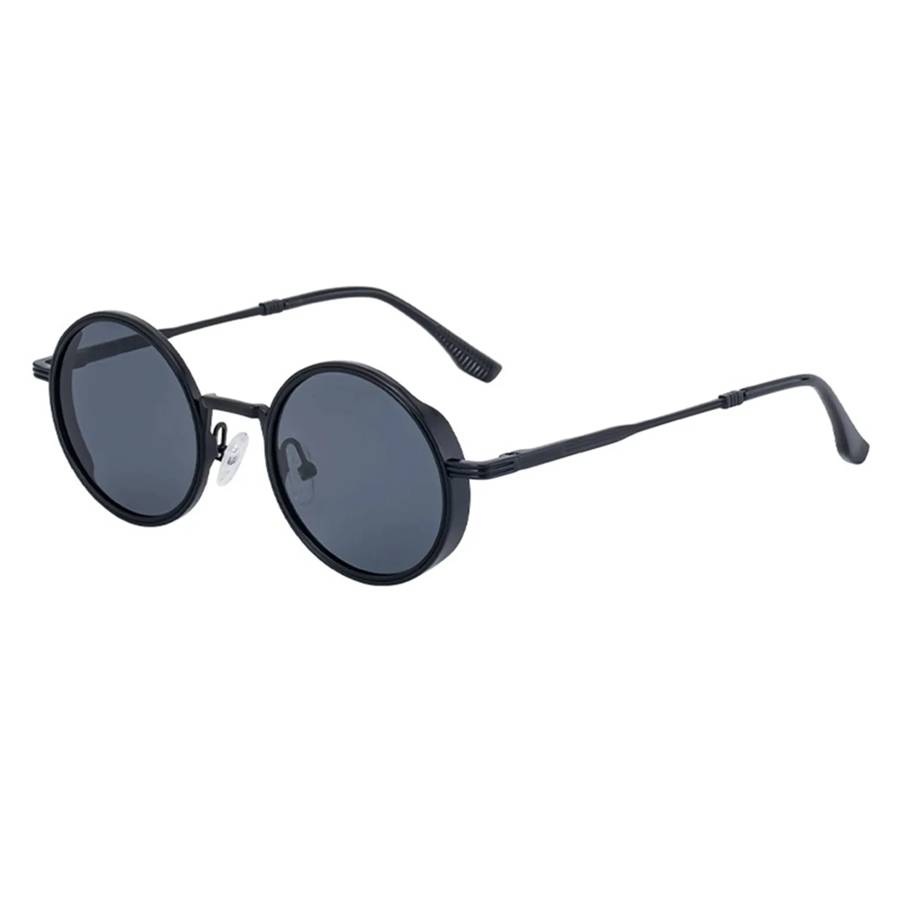Vintage Punk Style Round Metal Frame UV400 Shades Sunglasses 7