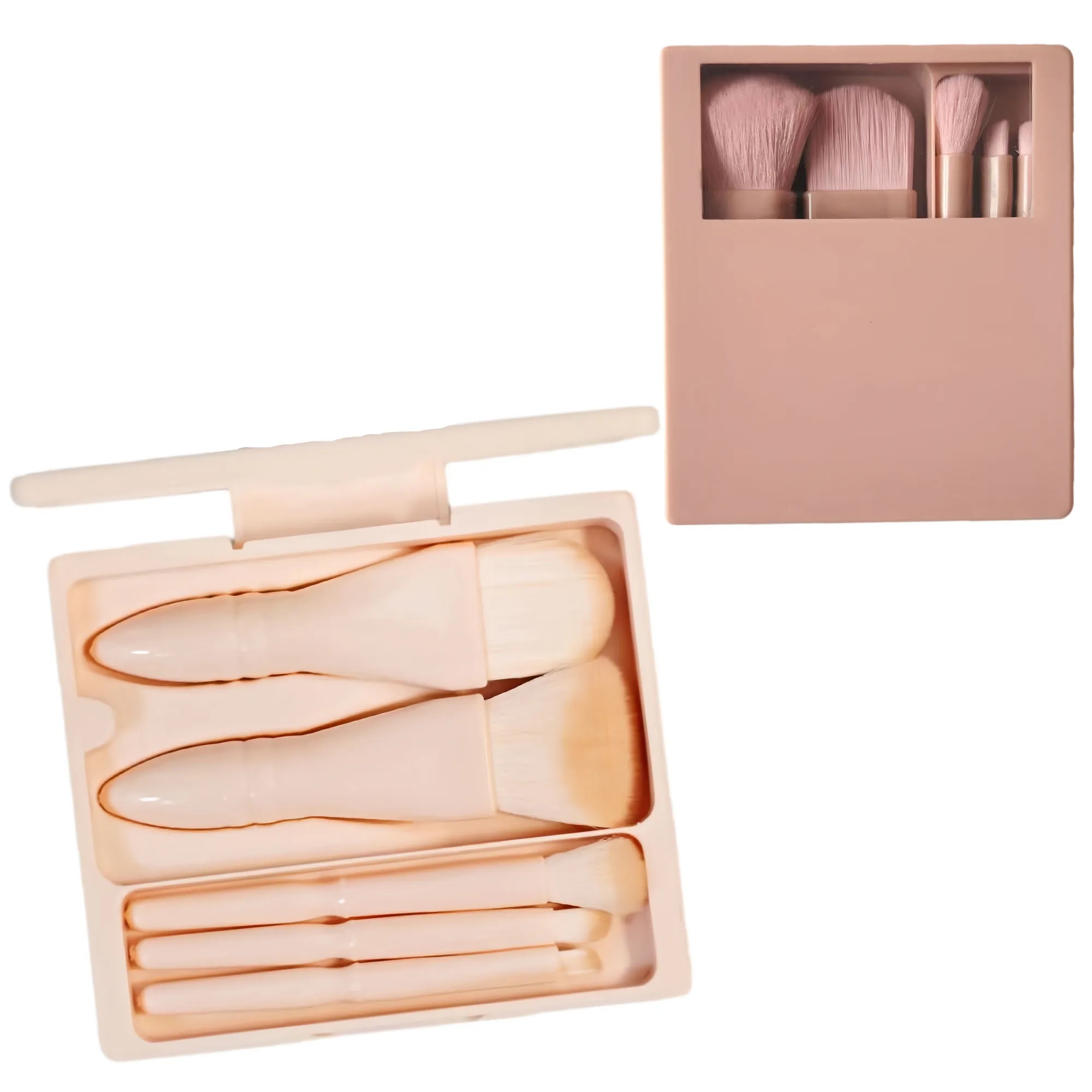 Portable 5-Piece Makeup Brush Set With Mirror 6