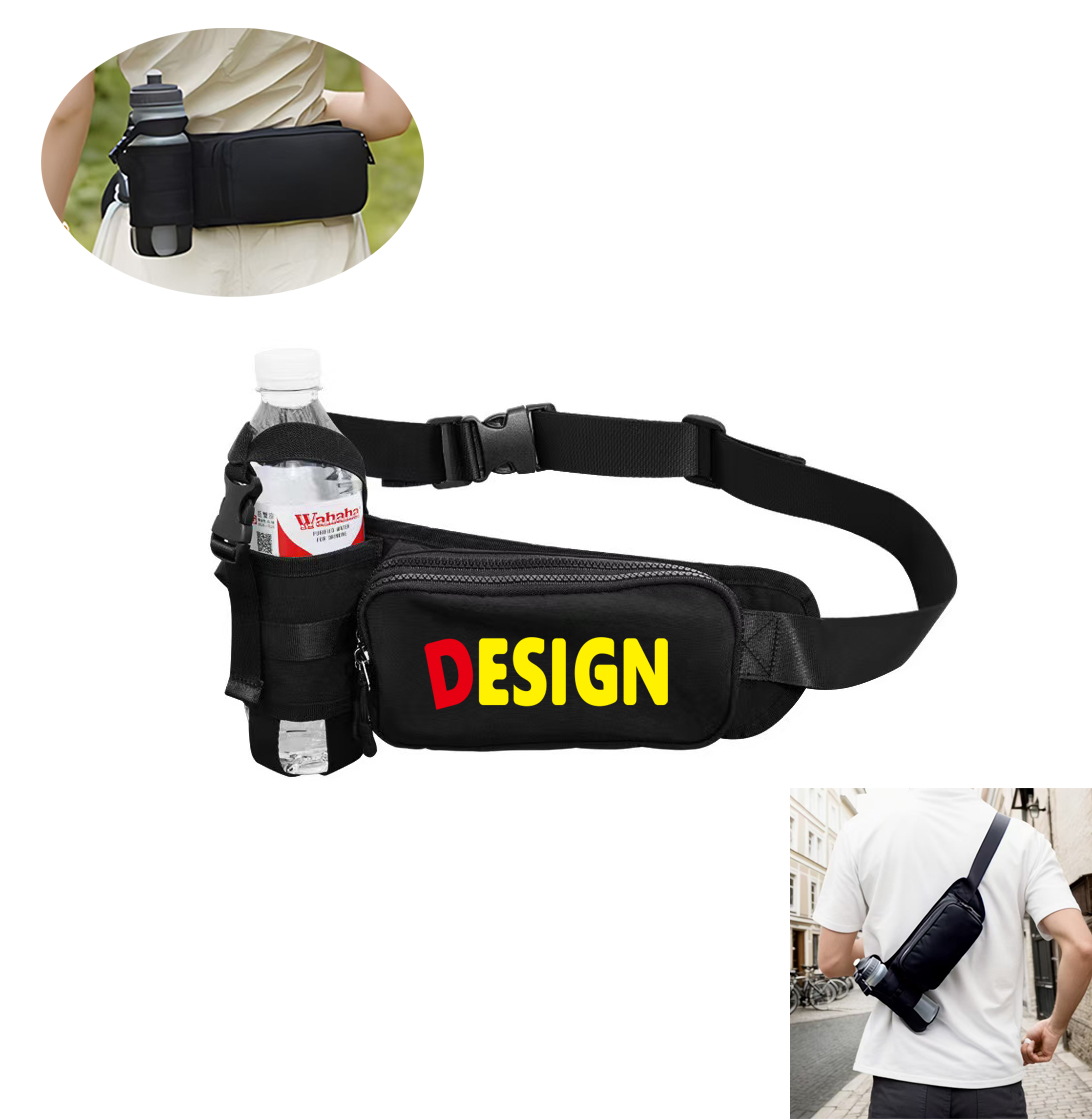 Outdoor Waist Pack with Bottle Holder and Adjustable Fit 2