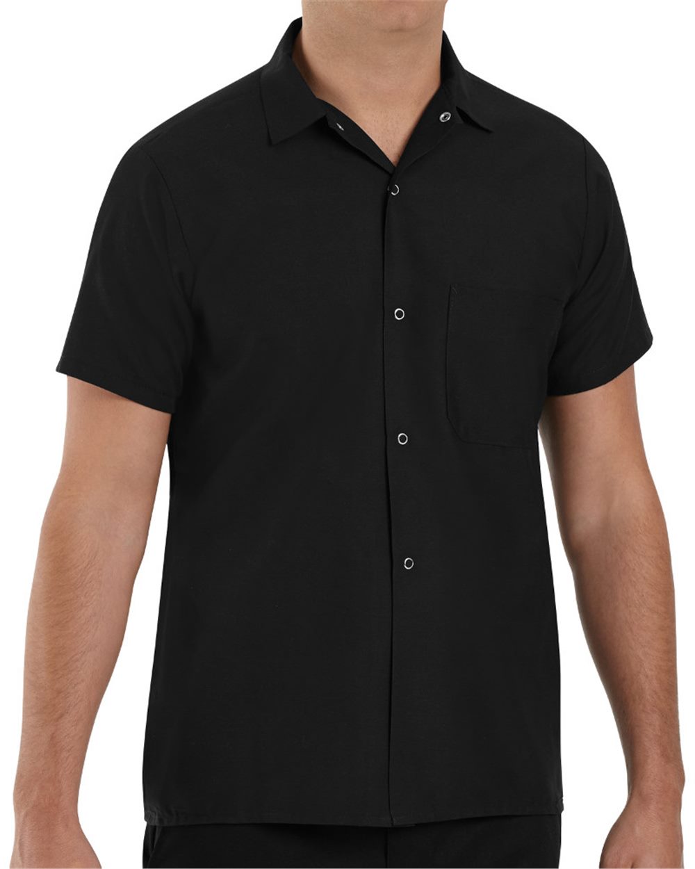 Poplin Cook Shirt with Gripper Closures