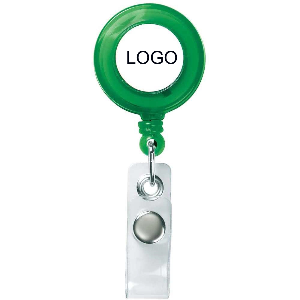 Retractable Domed Badge Holder - Round 1