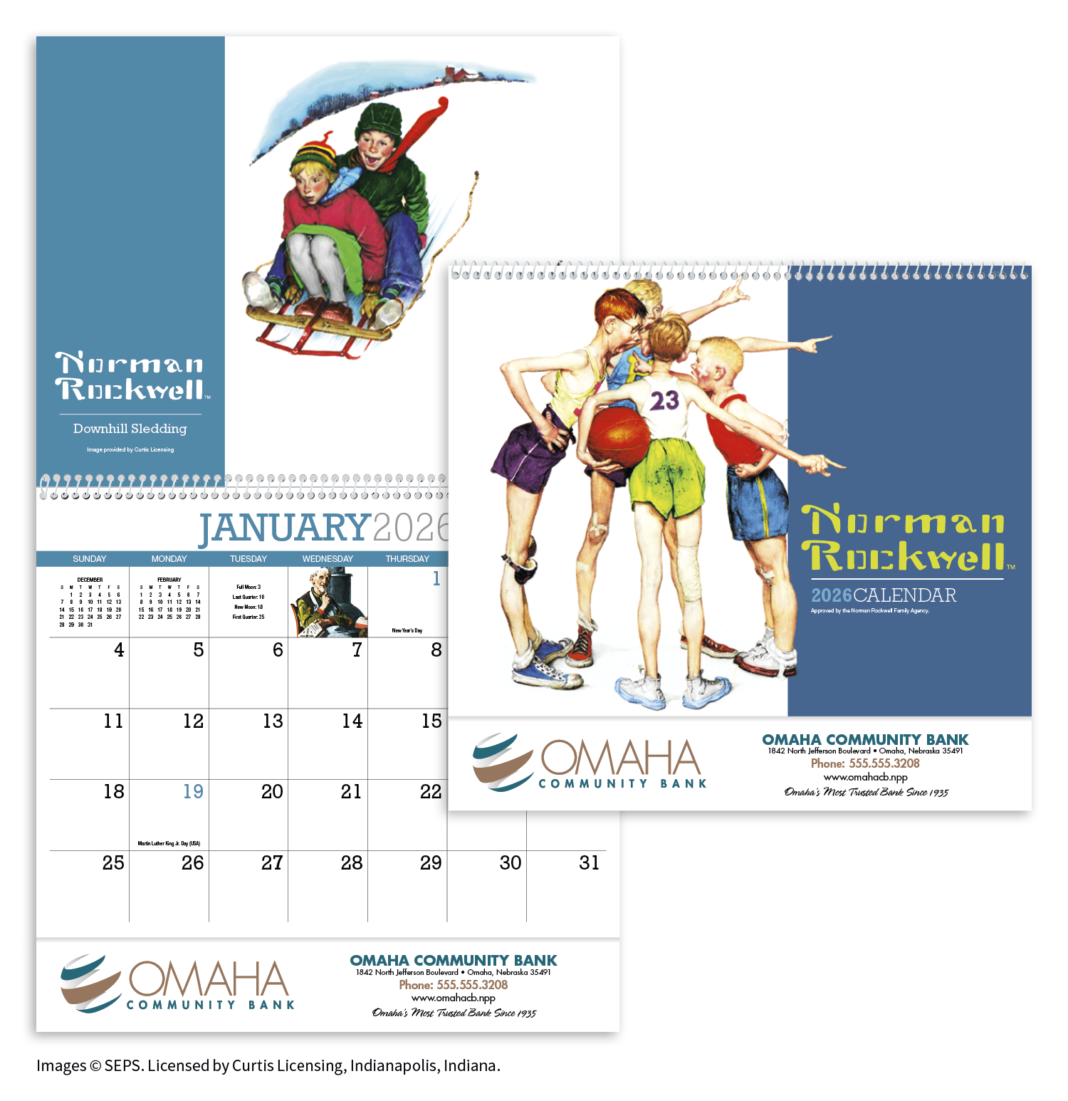 HotLine® Products Norman Rockwell Appointment Calendar - Spiral 63