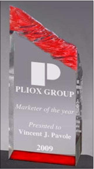 10" Red Glacier Tower Acrylic Award 1