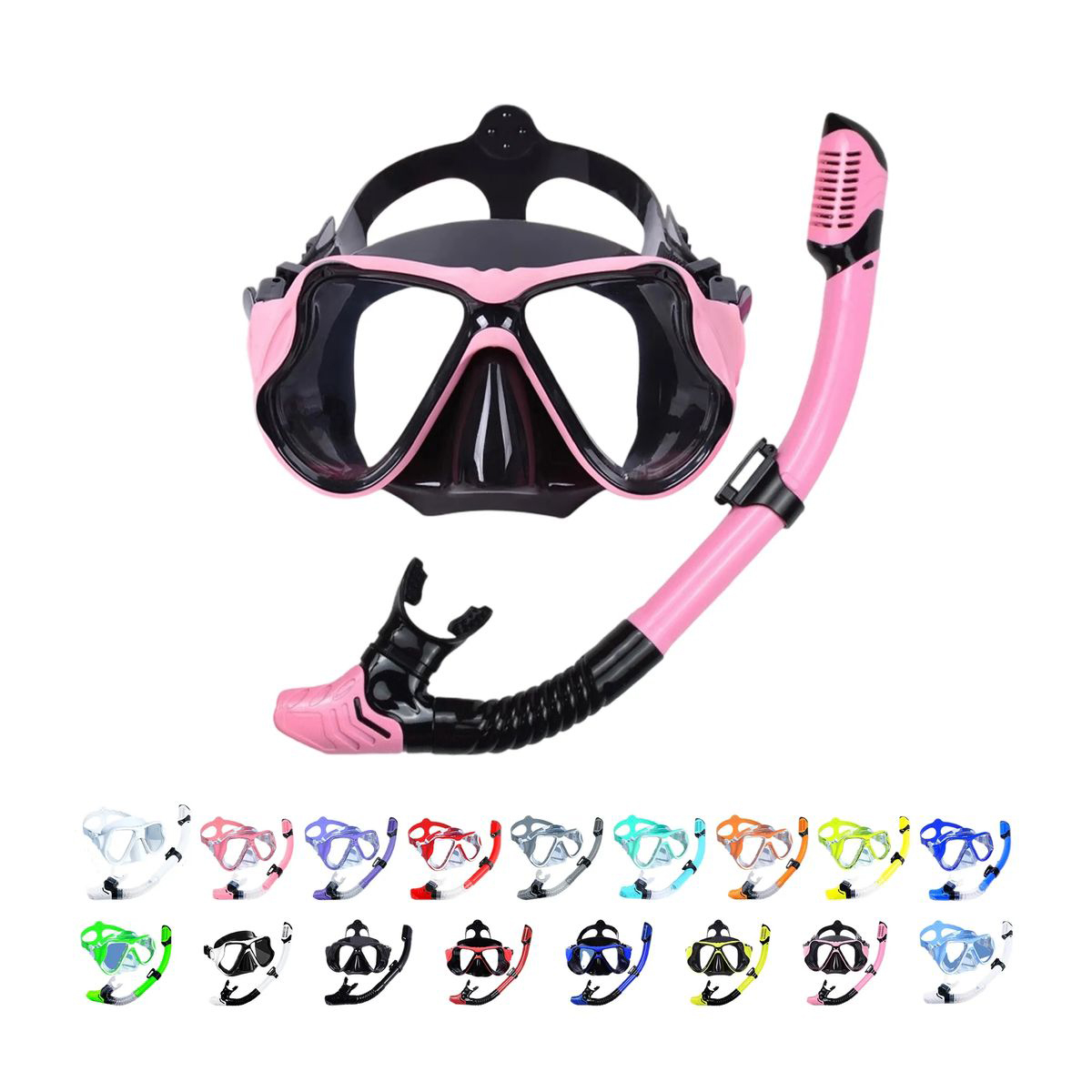 Lightweight Plastic Snorkel Set for Underwater Adventure 13