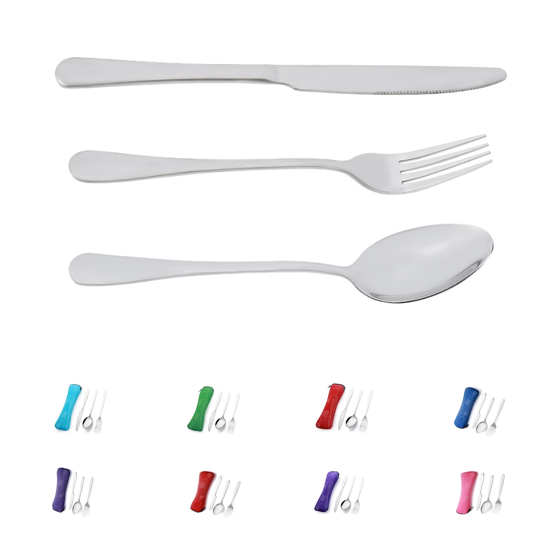 Stainless Steel Cutlery Set Neoprene Case 2