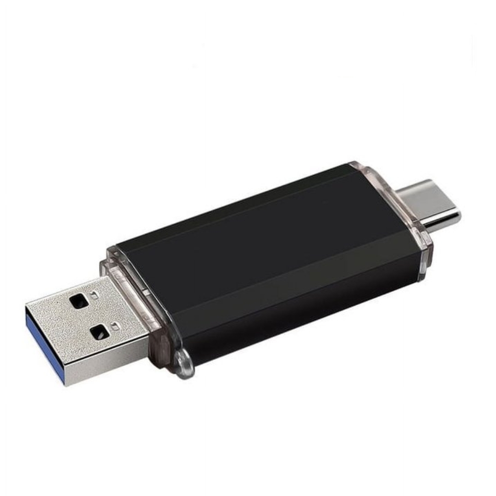 Metal Flat Style Dual Interface USB Flash Drive (16GB) 2