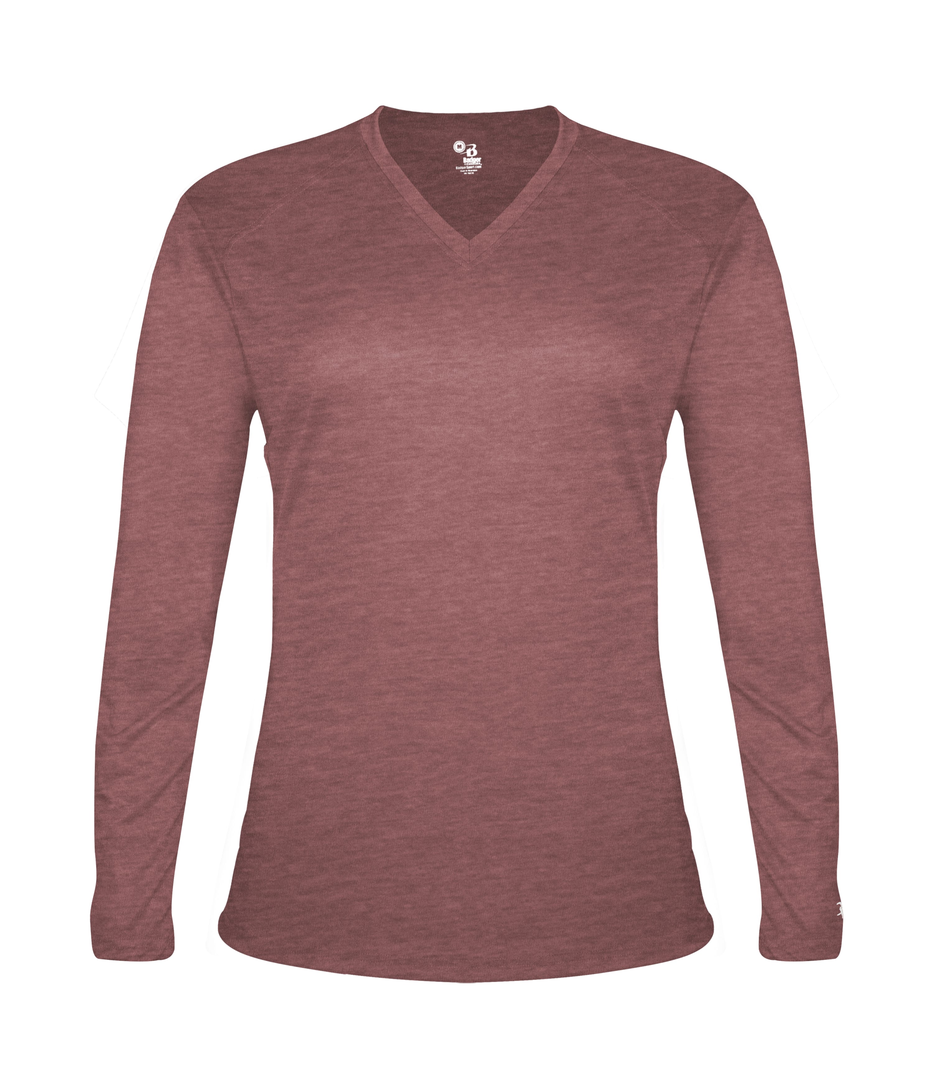 TRI-BLEND LADIES' V-NECK L/S T 14