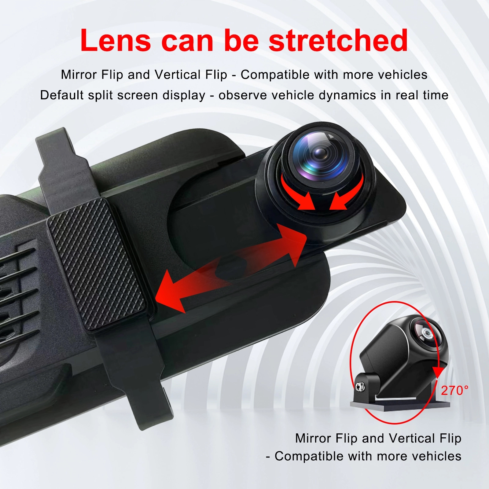 4K Mirror Dash 1080P Car Camera With Hd Screen Wide 14