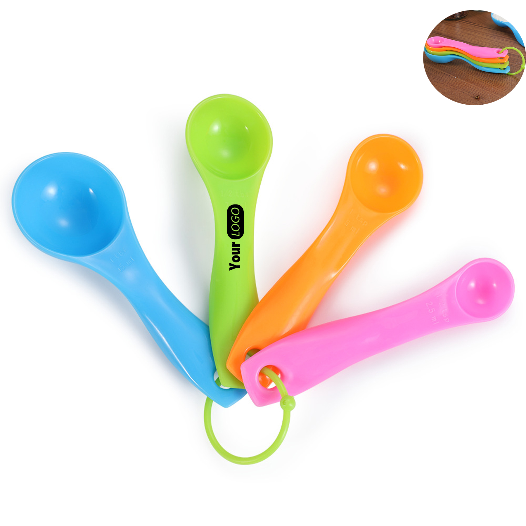 Colorful Measuring Spoons 4-Piece Set 6
