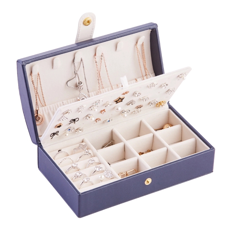 Custom PU Portable Travel Jewelry Organizer Storage Box 2