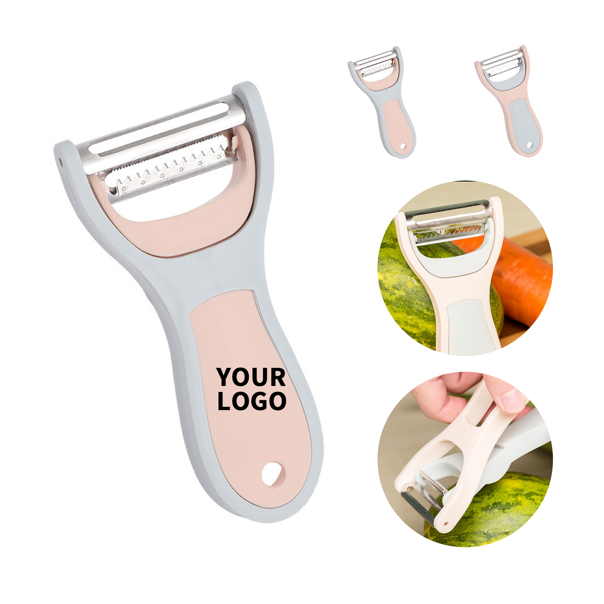 2" 1 Stainless Steel Vegetable Peeler With Plastic Handle 2