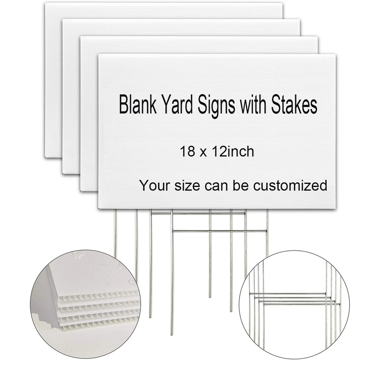 Blank Yard Signs with Stakes 3