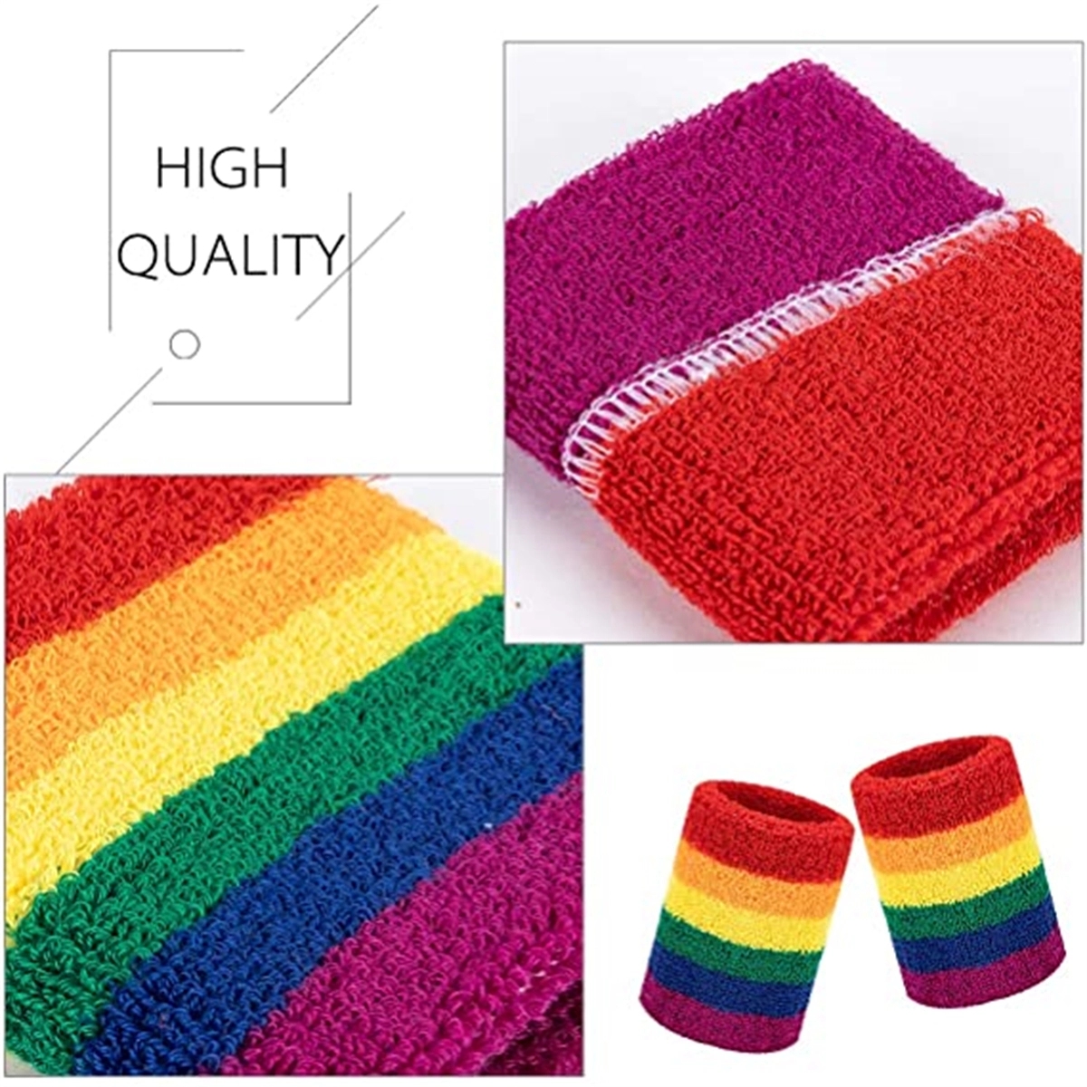Striped Sweatband Set -1 Headband And 2 Wristbands 3