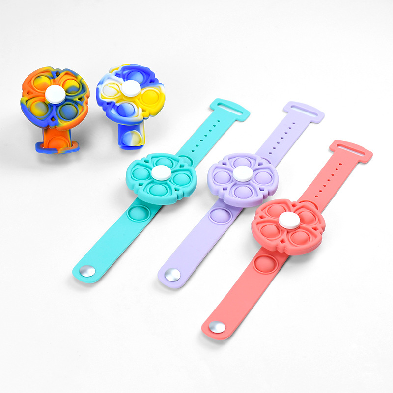 Stress Relief Pop Wristband Fidget Sensory Hand Finger Press Silicone Toy 19