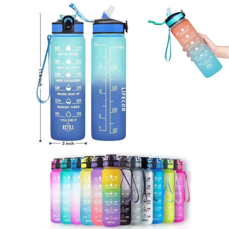 Motivational Water Bottles with Time Marker 2